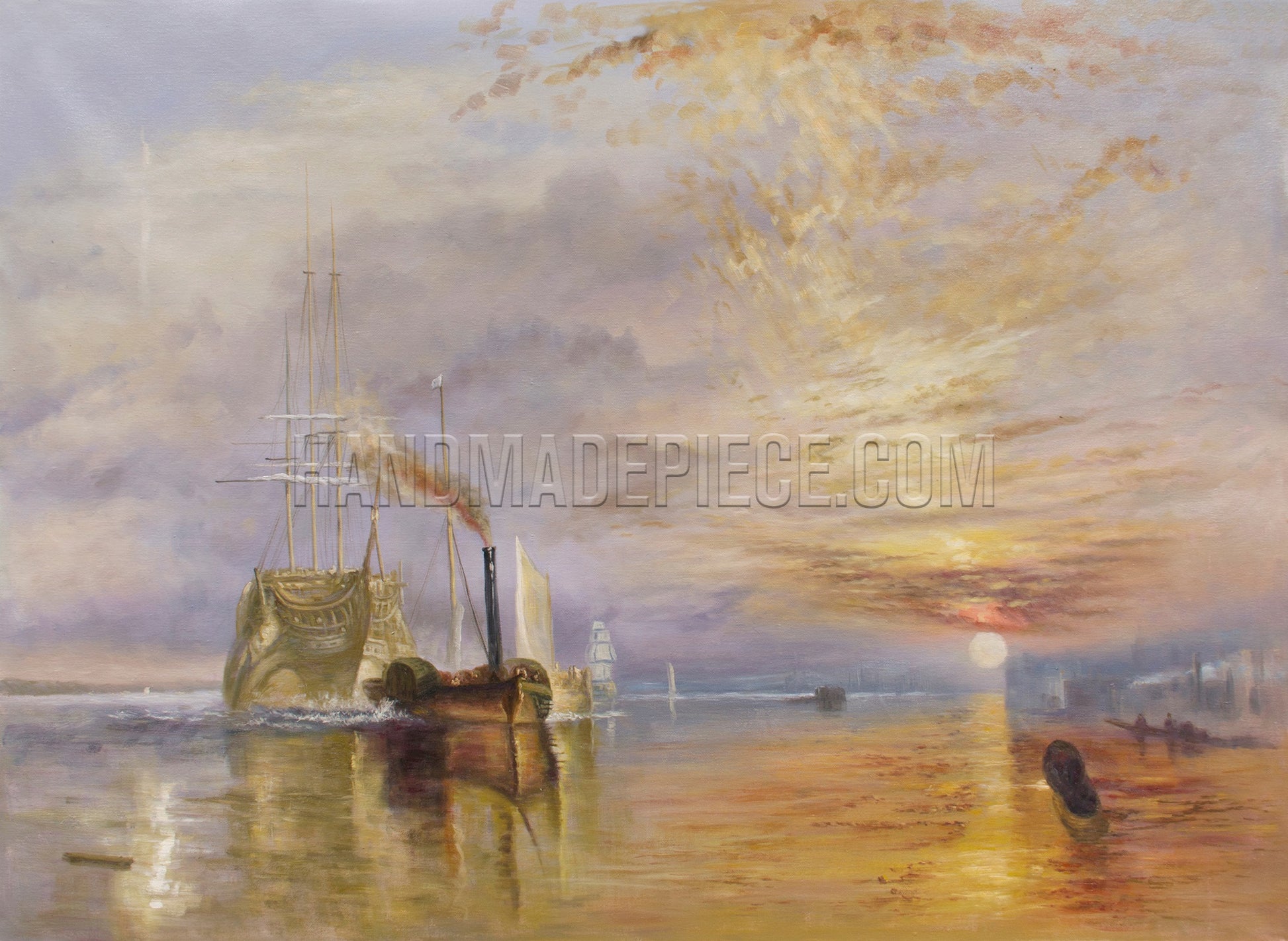 The Fighting ’Temeraire’ Tugged To Her Last Berth To Be Broken Up by Joseph Turner
