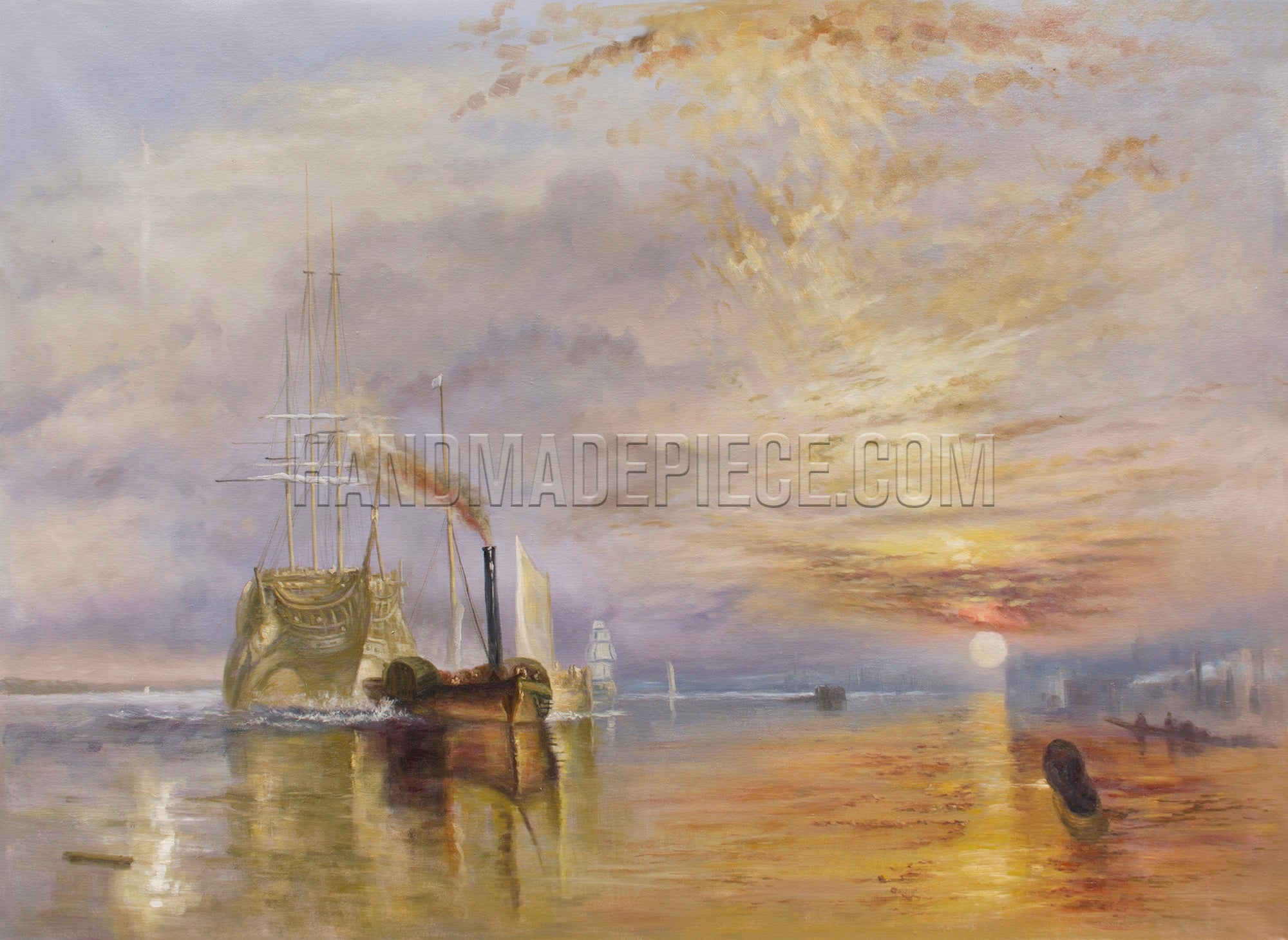The Fighting ’Temeraire’ Tugged To Her Last Berth To Be Broken Up by Joseph Turner