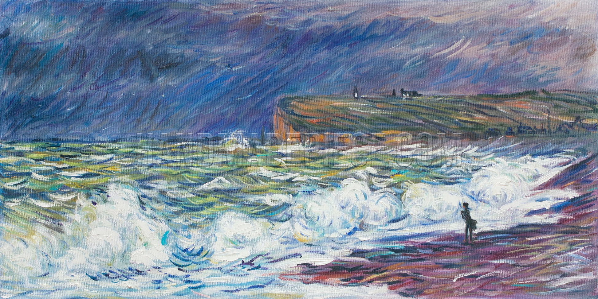 The Beach At Fecamp by Claude Oscar Monet