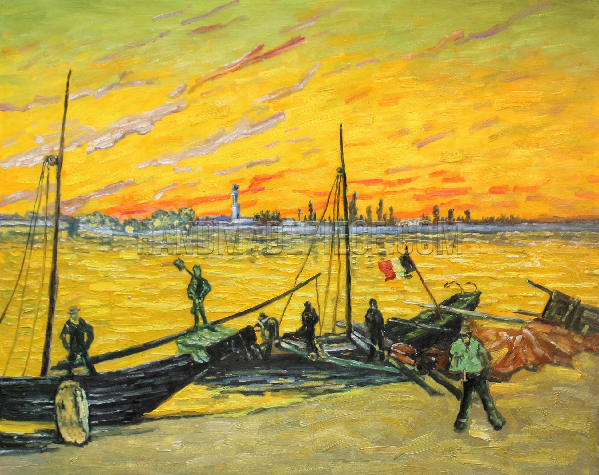 Coal Barges by Vincent van Gogh