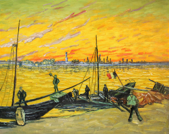 Coal Barges by Vincent van Gogh