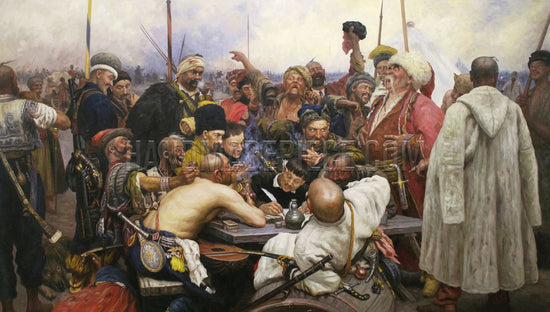 The Reply Of The Zaporozhian Cossacks To Sultan Mahmoud Iv. by Ilia Efimovich Repin
