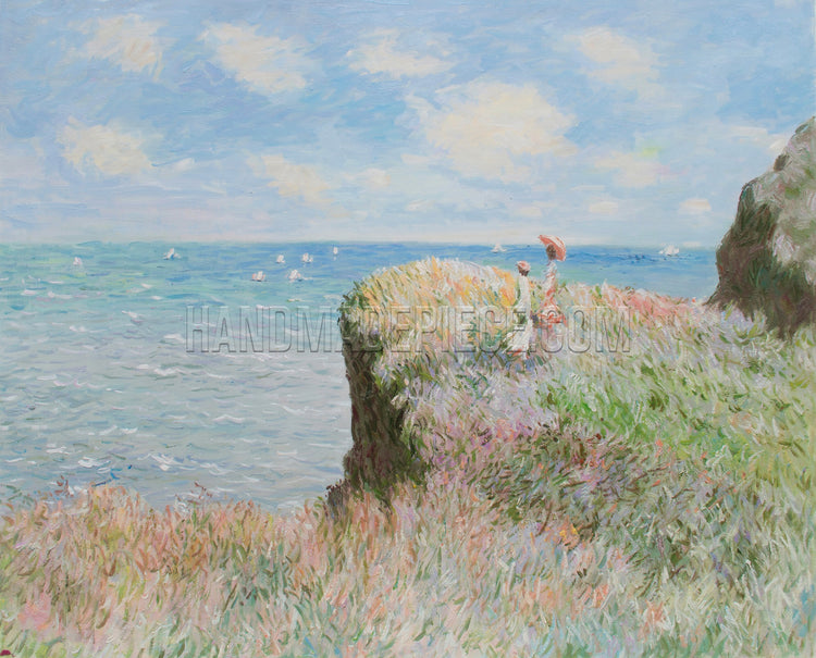 The Cliff Walk, Pourville by Claude Oscar Monet