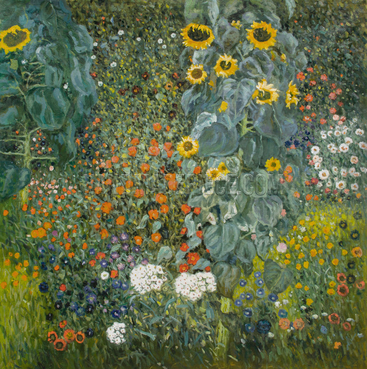 Farm Garden With Sunflowers( Or Sunflower Garden ) by Gustav Klimt