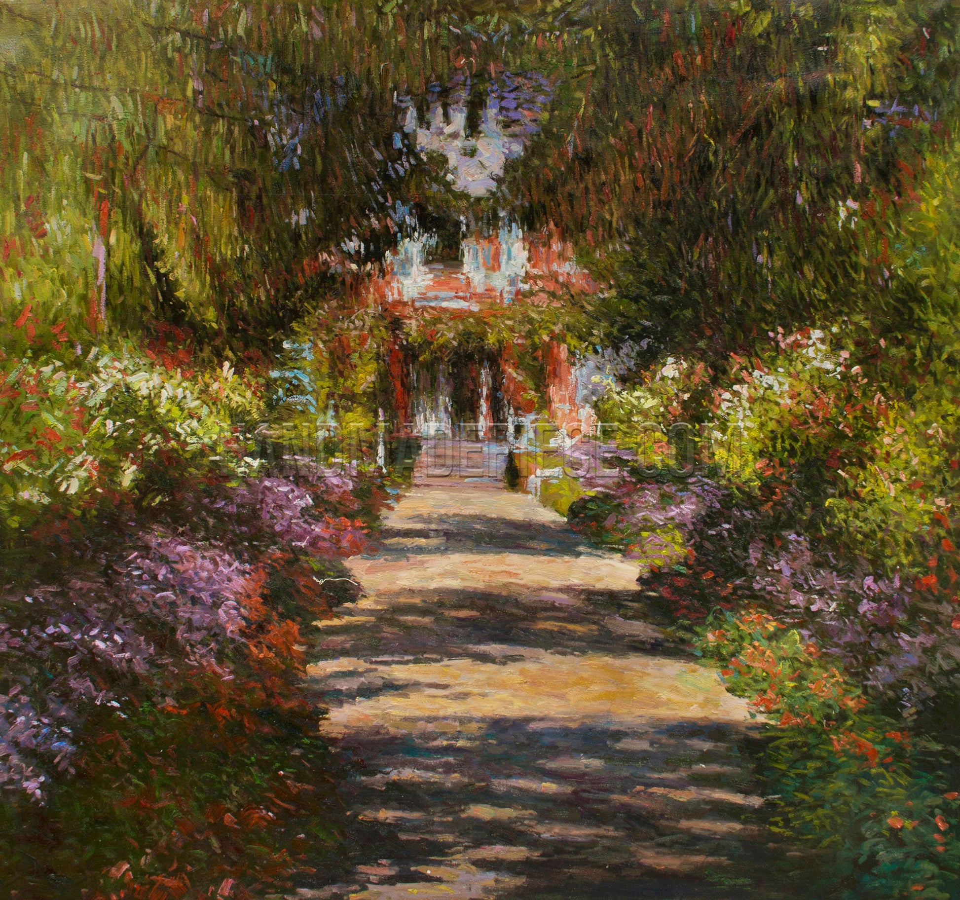 Pathway In Monet’S Garden At Giverny by Claude Oscar Monet