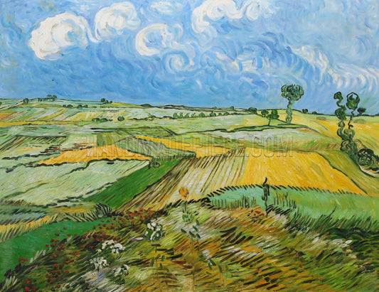 Wheat Fields At Auvers Under A Cloudy Sky by Vincent van Gogh