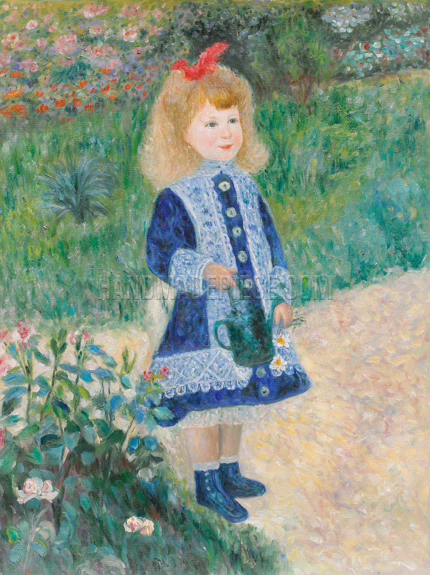 Girl With A Watering Can by Pierre Auguste Renoir