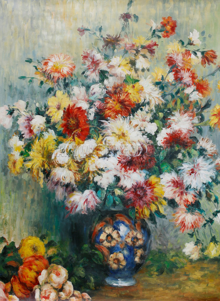 Vase Of Chrysanthemums, 1882 by Pierre Auguste Renoir
