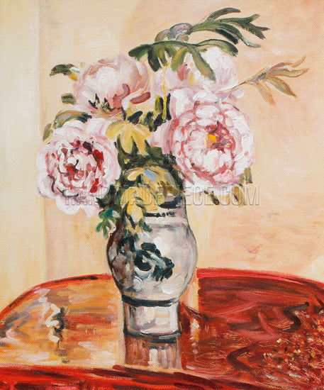 Pink Peonies by Camille Pissarro
