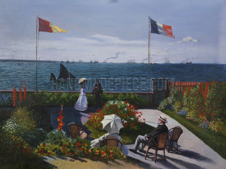 Garden At Sainte-Adresse by Claude Oscar Monet