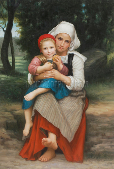 Breton Brother And Sister by William Bouguereau