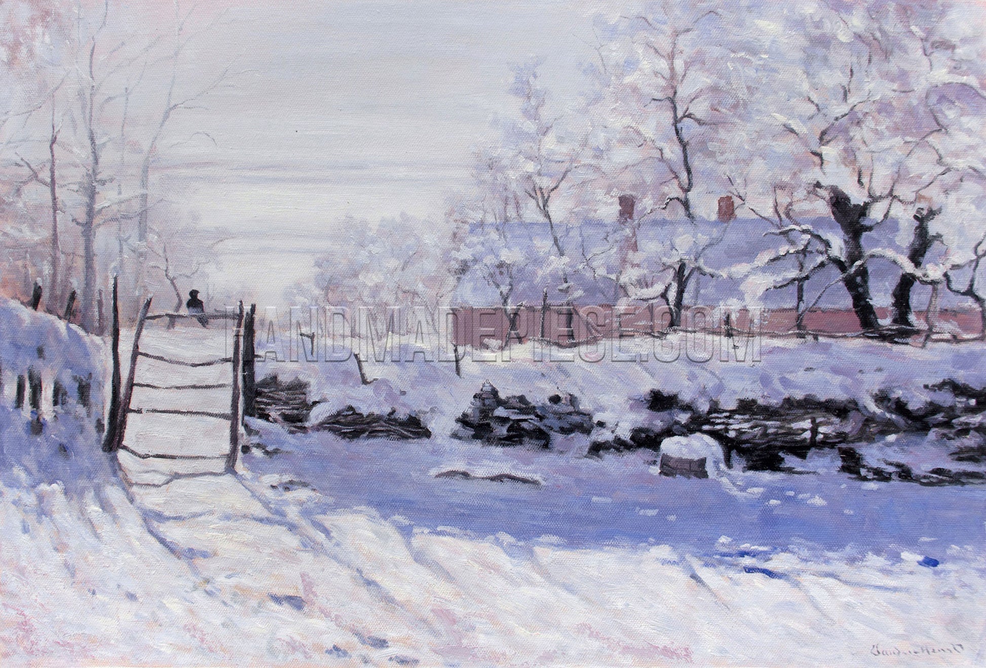 The Magpie by Claude Oscar Monet