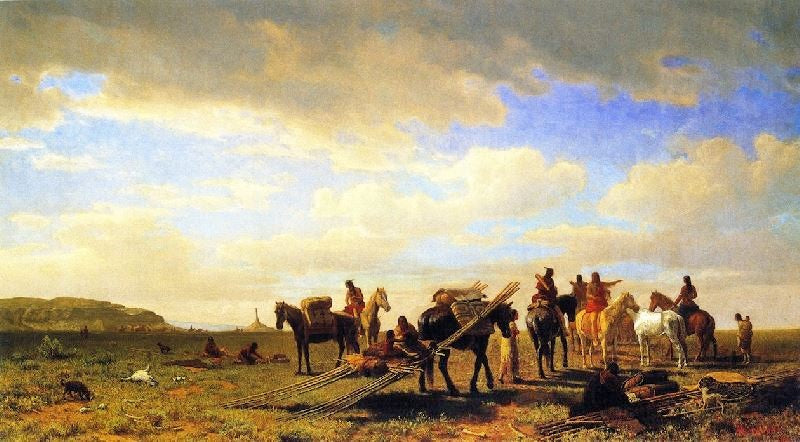 Indians Traveling Near Fort Laramie by Albert Bierstadt