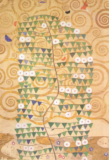 Cartoon For The Frieze Of The Villa Stoclet In Brussels Right Part Of The Tree Of Life by Gustav Klimt