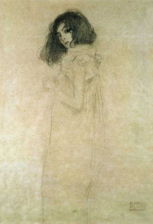Portrait Of A Young Woman 1896 by Gustav Klimt