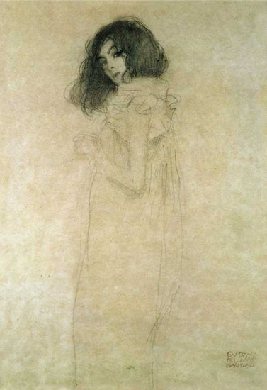 Portrait Of A Young Woman 1896 by Gustav Klimt