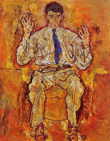 Portrait Of Albert Paris Von Gutersloh by Egon Schiele