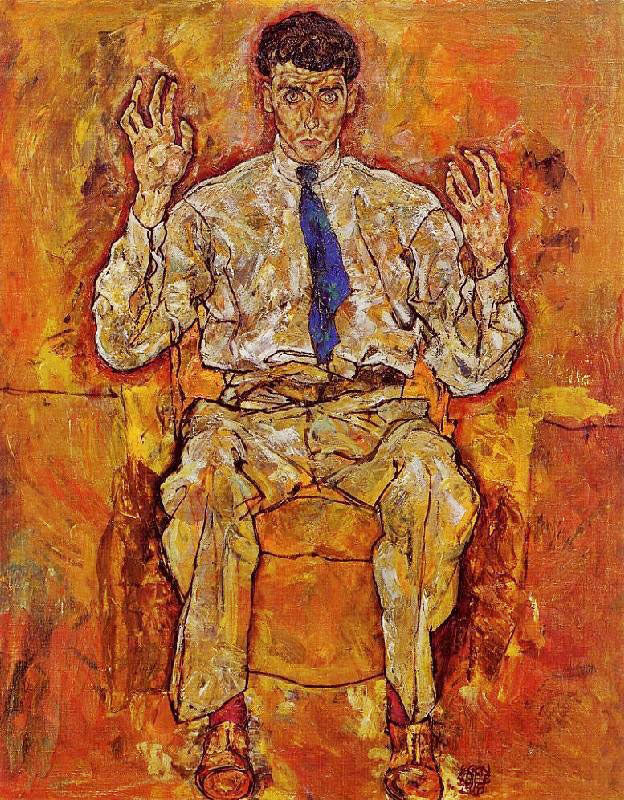 Portrait Of Albert Paris Von Gutersloh by Egon Schiele