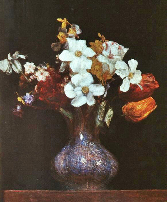 Narcissus And Tulips by Henri Fantin-Latour