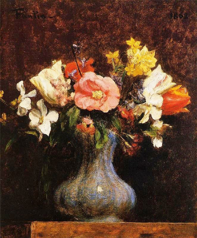 Flowers: Camelias And Tulips by Henri Fantin-Latour