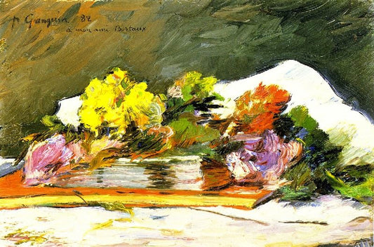 Flowers And Books by Paul Gauguin