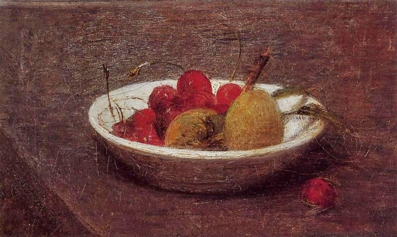 STILL LIFE OF CHERRIES AND ALMONDS