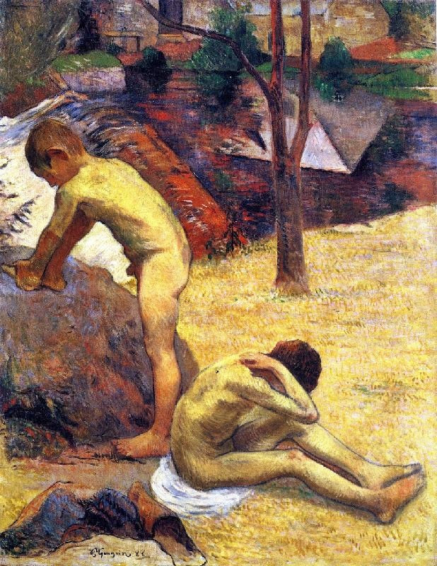 Young Breton Bathers by Paul Gauguin