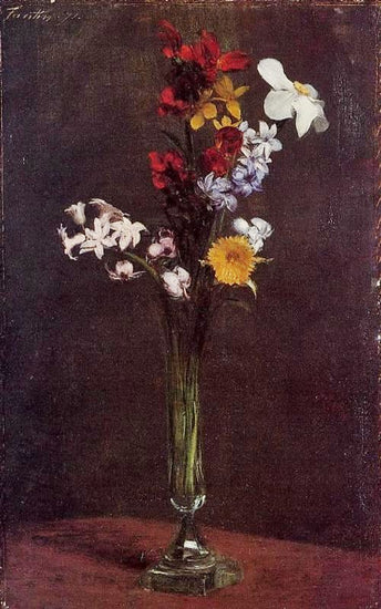 Narcisses, Hyacinths And Nasturtiums by Henri Fantin-Latour