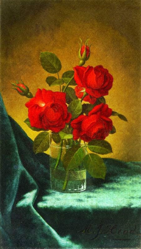 Still Life With Red Roses by Martin Johnson Heade