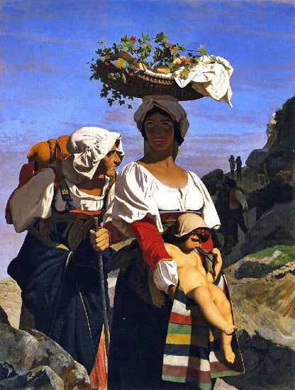Two Italian Peasant Women And An Infant by Jean-Léon Gérôme