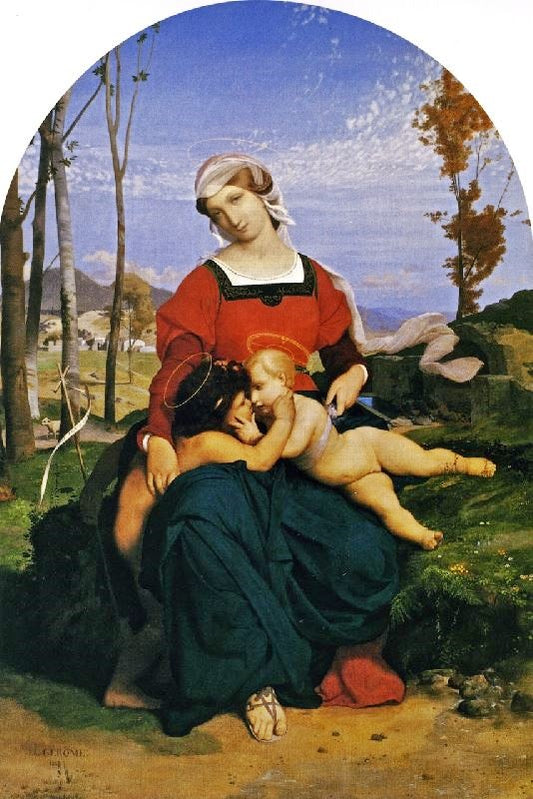 The Virgin, The Infant Jesus, And Saint John by Jean-Léon Gérôme
