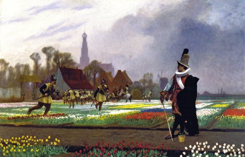 Duel Among The Tulips by Jean-Léon Gérôme