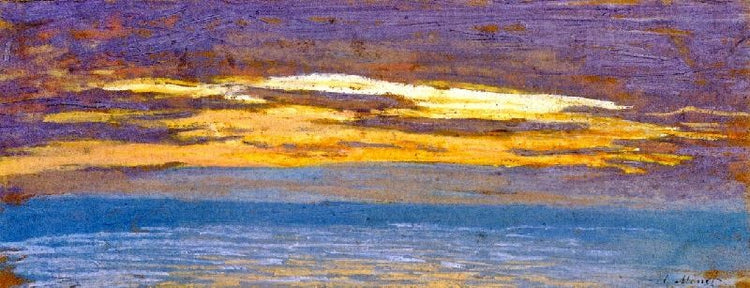 View Of The Sea At Sunset by Claude Oscar Monet