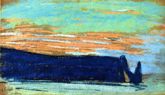 Étretat, The Arch, And The Aval Cliff by Claude Oscar Monet