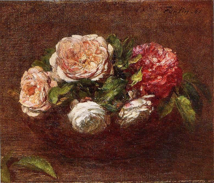 Jonquils And Nasturtiums by Henri Fantin-Latour