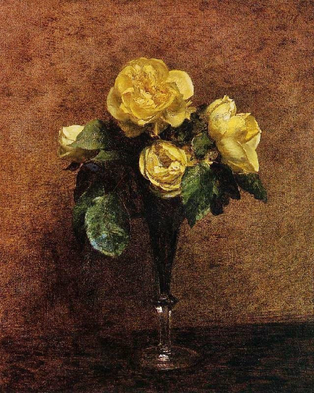 Fleurs: Roses Marechal Neil by Henri Fantin-Latour