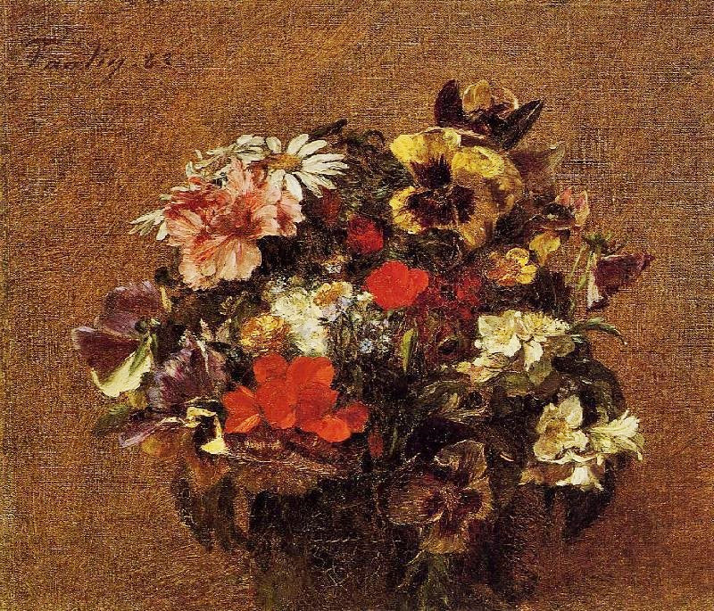 BOUQUET OF FLOWERS: PANSIES