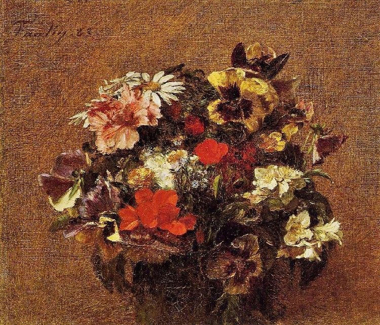 Bouquet Of Flowers: Pansies by Henri Fantin-Latour