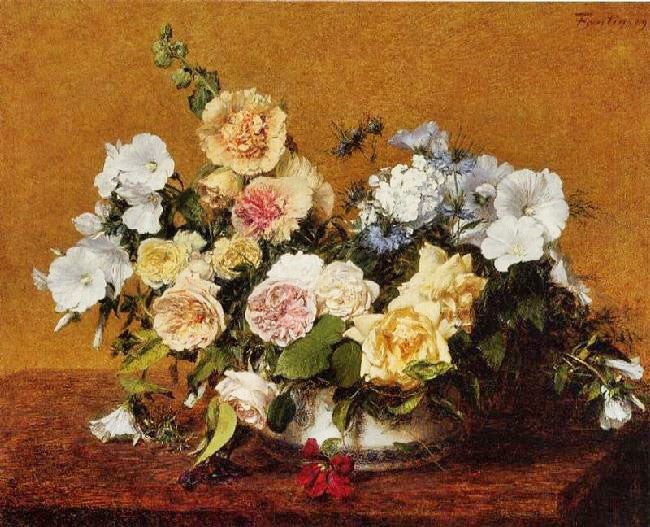 Bouquet Of Roses And Other Flowers by Henri Fantin-Latour