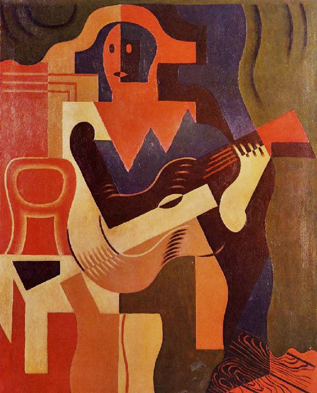 Harlequin With Guitar by Juan Gris