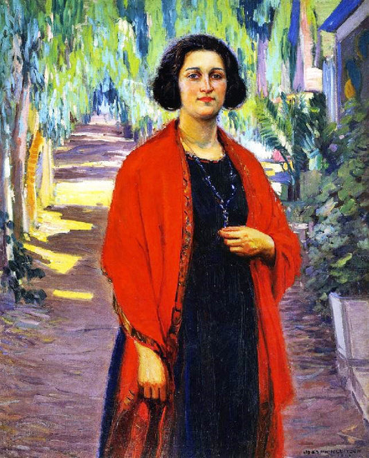 The Girl In Red by Joseph Kleitsch