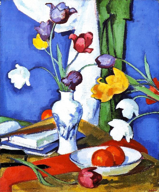 Tulips And Fruit, 1919 by Samuel John Peploe