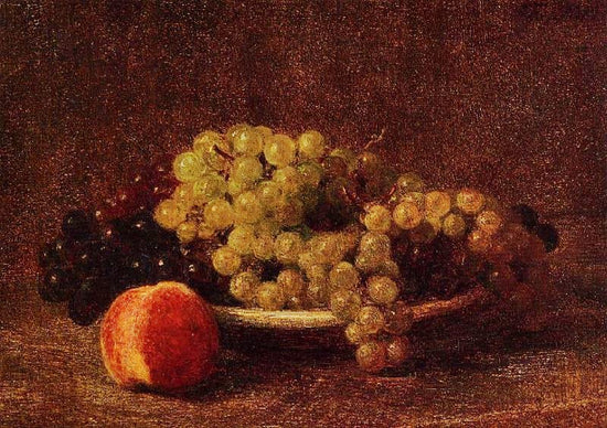 Still Life With Grapes And A Peach by Henri Fantin-Latour