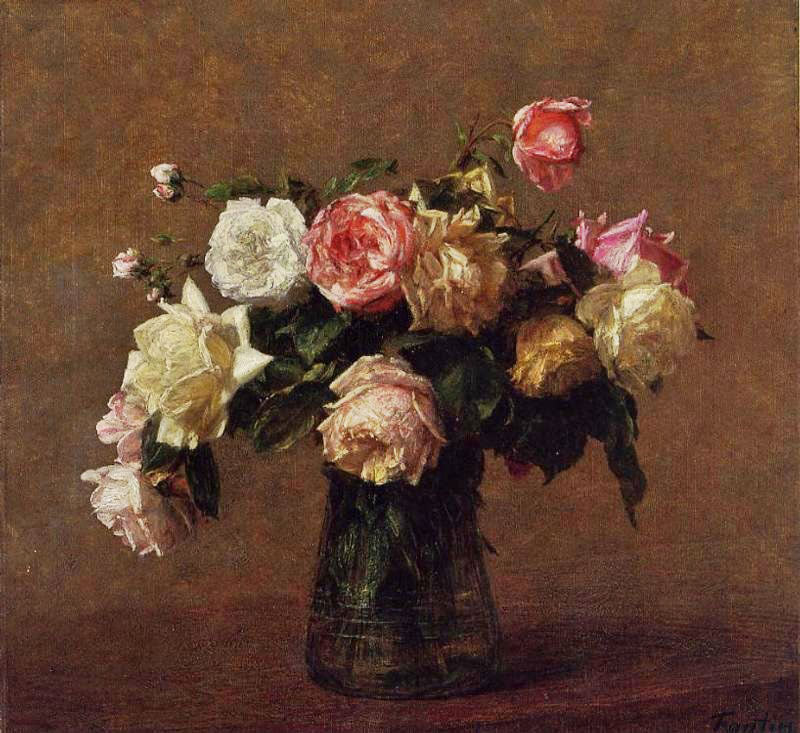 Bouquet Of Roses by Henri Fantin-Latour