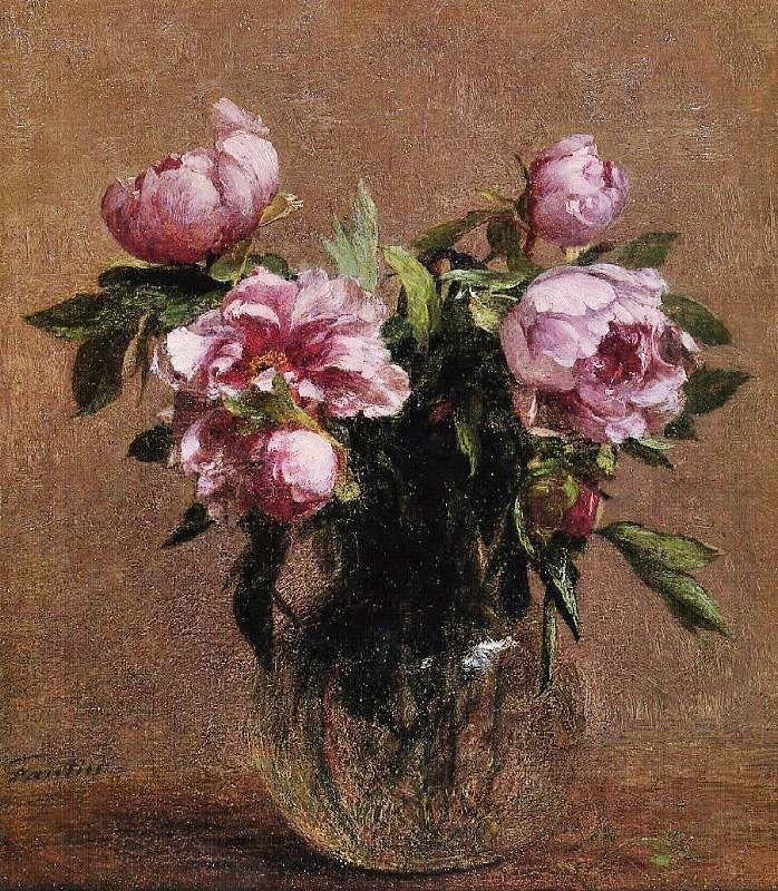 Vase Of Peonies by Henri Fantin-Latour