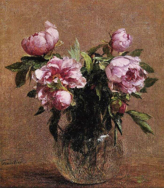 Vase Of Peonies by Henri Fantin-Latour