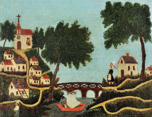 Landscape With Bridge by Henri Rousseau