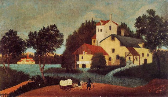 Wagon In Front Of The Mill by Henri Rousseau