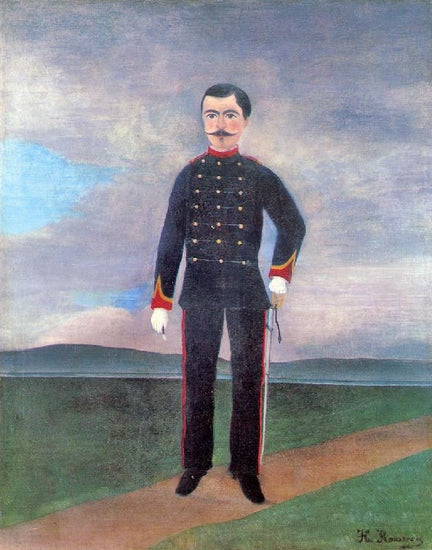 Portrait Of Frumence Biche In Uniform by Henri Rousseau