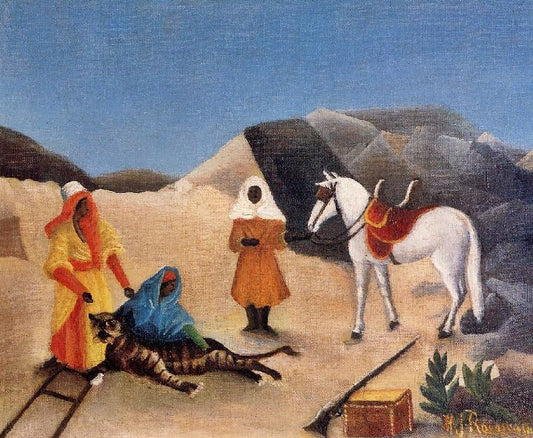 The Tiger Hunt by Henri Rousseau